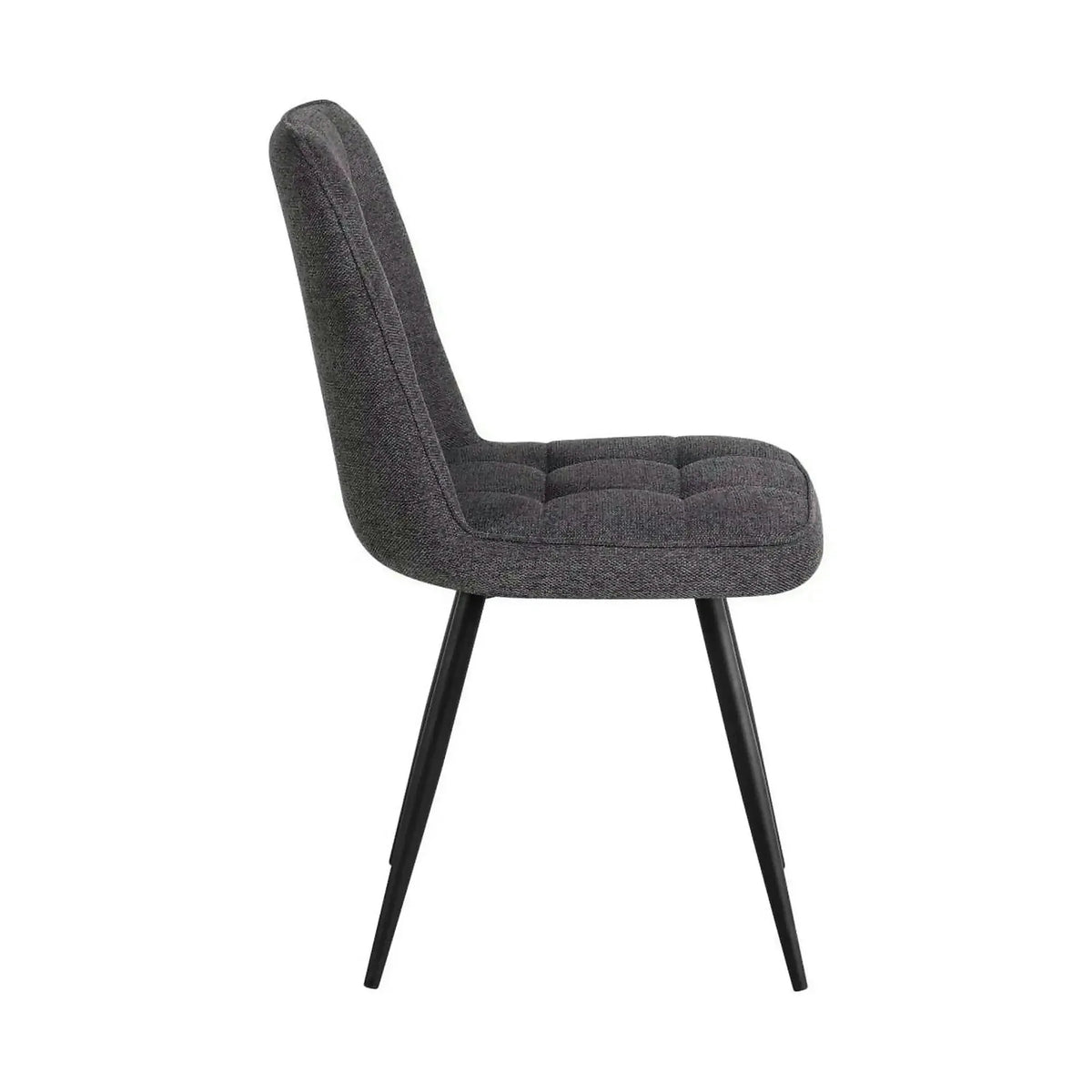 Scaun SUN, gri inchis/negru, stofa clasica/metal, 46x56x86 cm