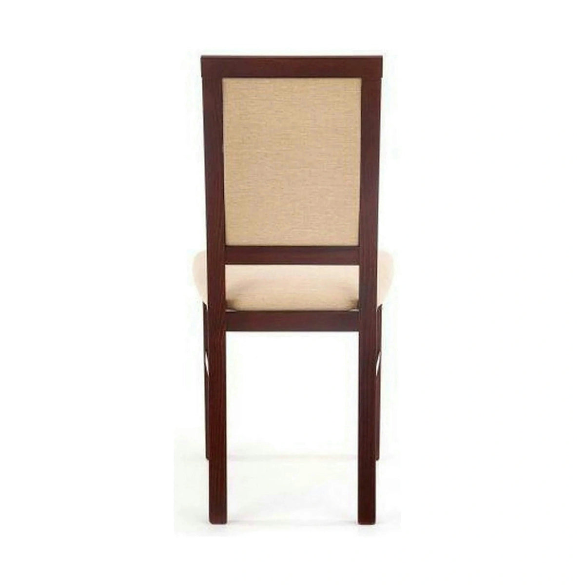Scaun SYLWEK BIS, bej/nuc inchis, stofa clasica/lemn de fag, 44x53x94 cm