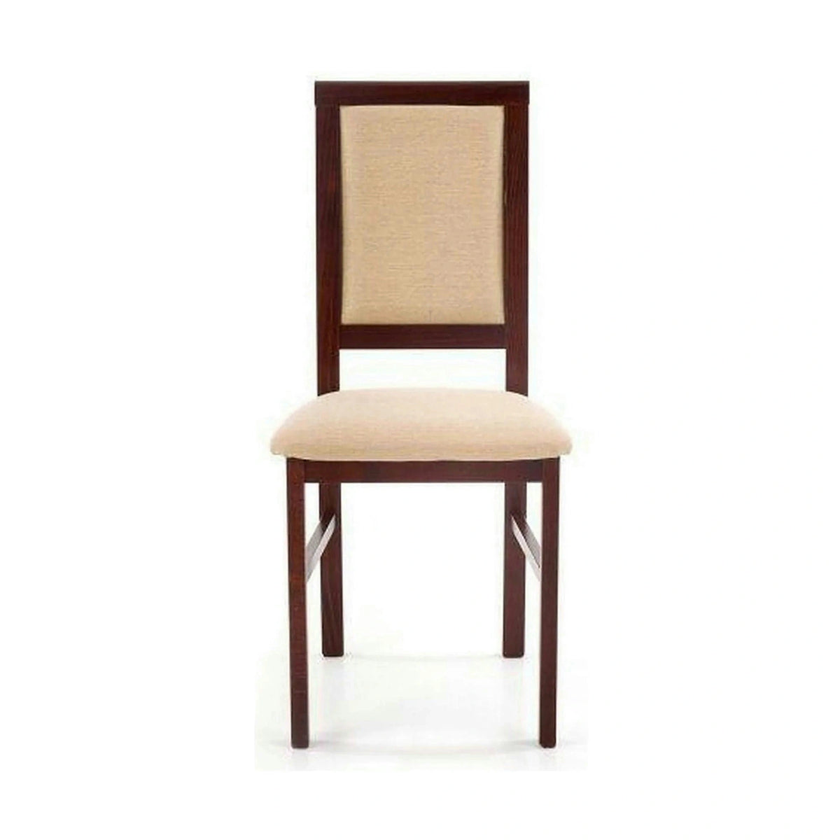 Scaun SYLWEK BIS, bej/nuc inchis, stofa clasica/lemn de fag, 44x53x94 cm