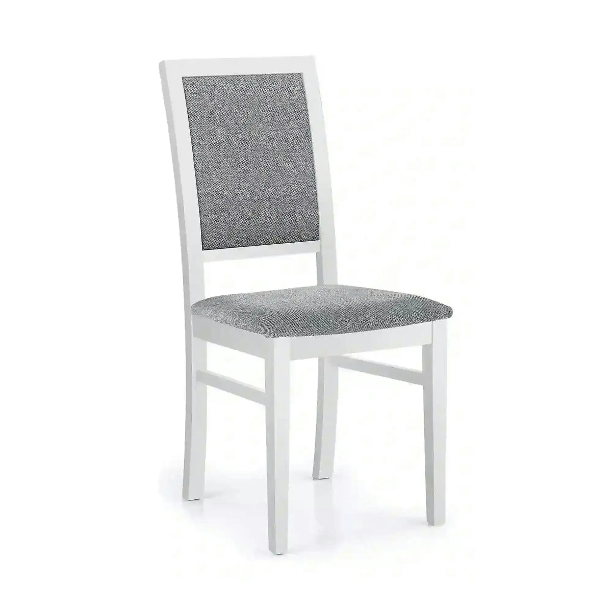 Scaun SYLWEK, gri/alb, stofa clasica/lemn, 43X56X96 cm