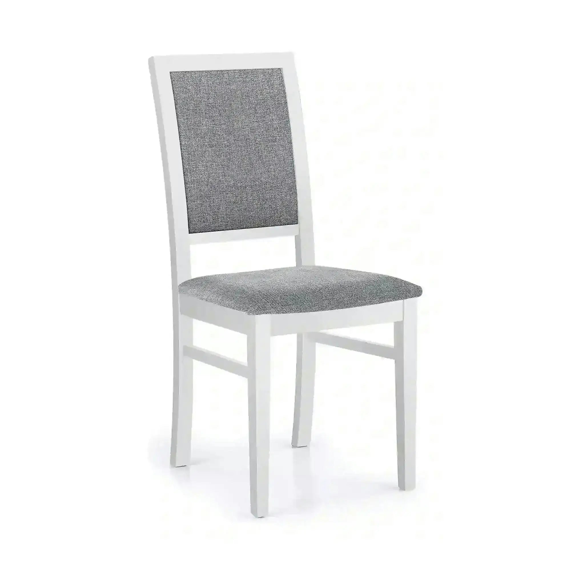 Scaun SYLWEK, gri/alb, stofa clasica/lemn, 43X56X96 cm