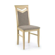 Scaun tapitat Citrone, gri/stejar sonoma, stofa clasica/lemn de fag, 44X43X96 CM