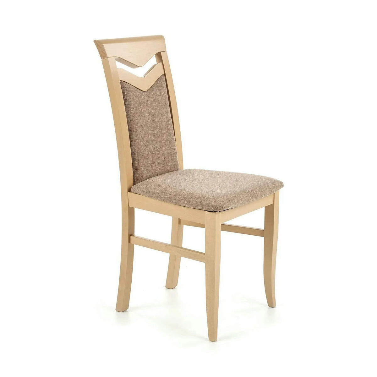 Scaun tapitat Citrone, gri/stejar sonoma, stofa clasica/lemn de fag, 44X43X96 CM