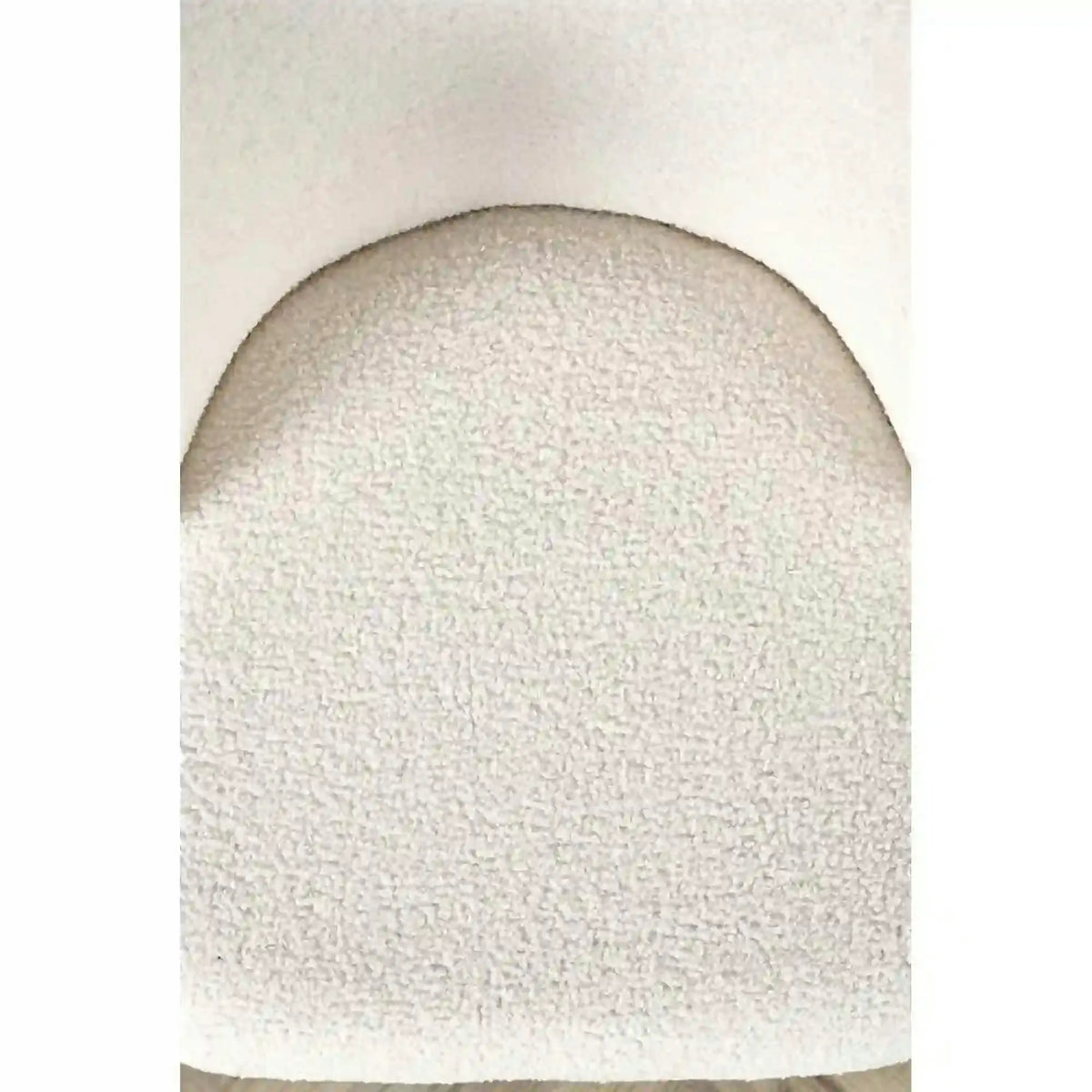 Scaun tapitat crem K518, crem, stofa buclata/metal, 57x59x75 cm
