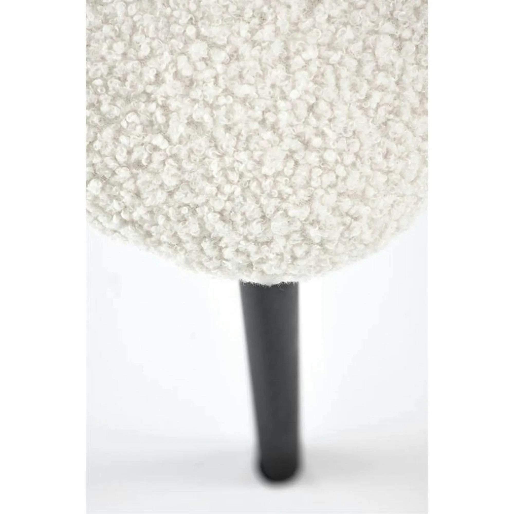 Scaun tapitat crem K518, crem, stofa buclata/metal, 57x59x75 cm
