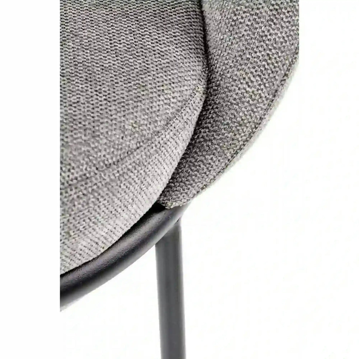 Scaun tapitat dining K482, gri/negru, stofa clasica/metal, 61x59x78 cm