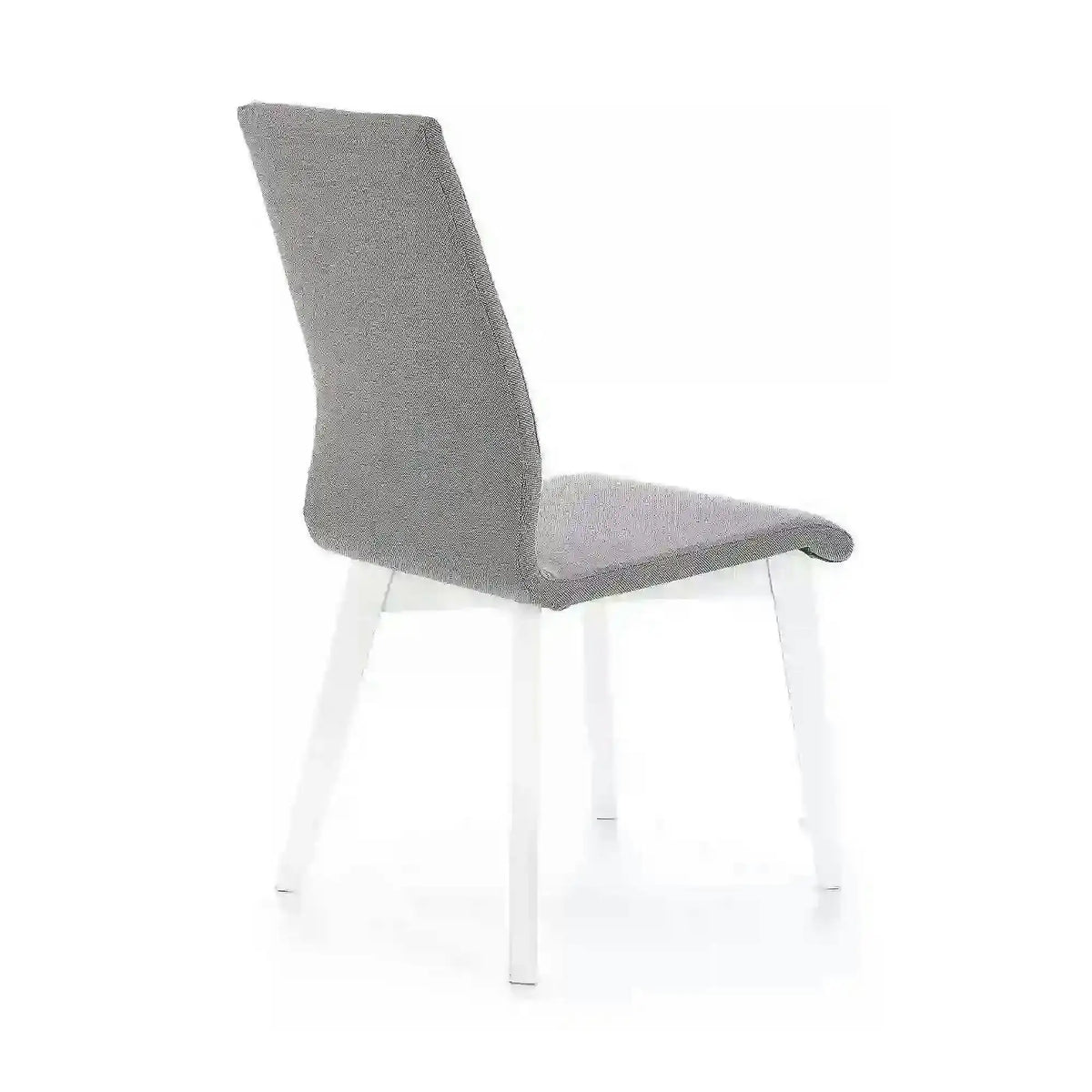 Scaun tapitat Focus, gri/alb, stofa clasica/lemn de fag, 45X61X94 CM