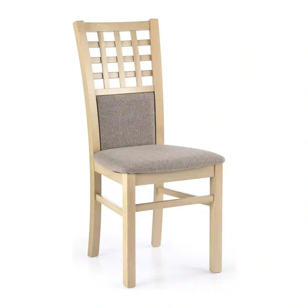 Scaun tapitat Gerard 3, fag/stofa gri, 44X43X96 cm