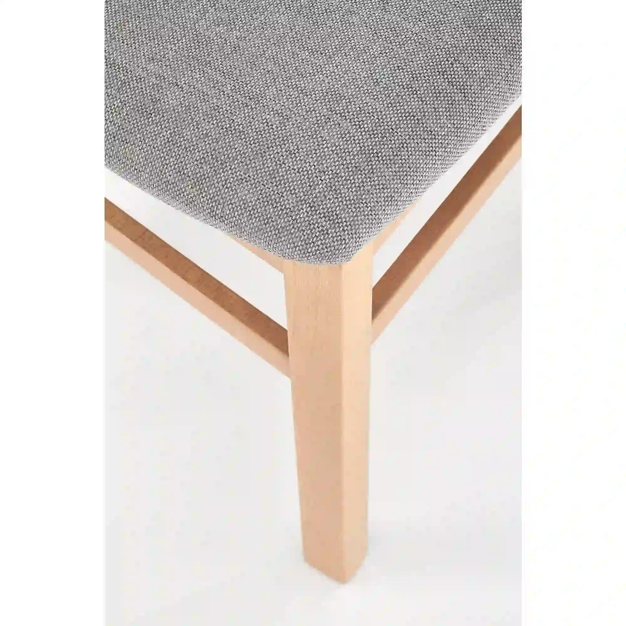 Scaun tapitat Gerard 3, fag/stofa gri, 44X43X96 cm
