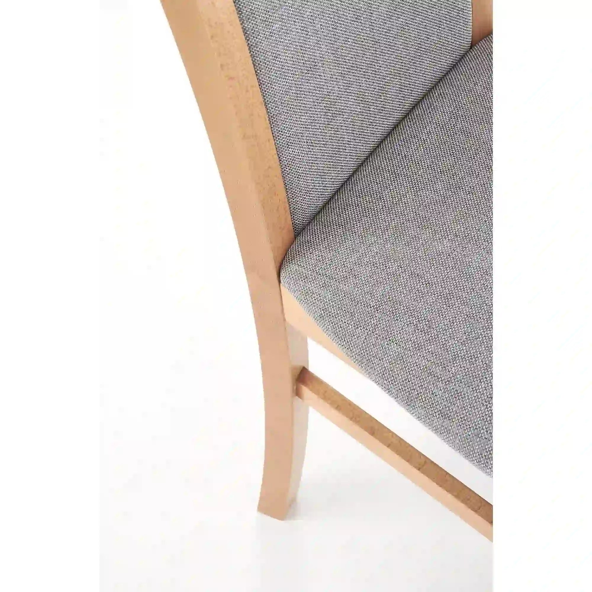 Scaun tapitat Gerard 3, fag/stofa gri, 44X43X96 cm