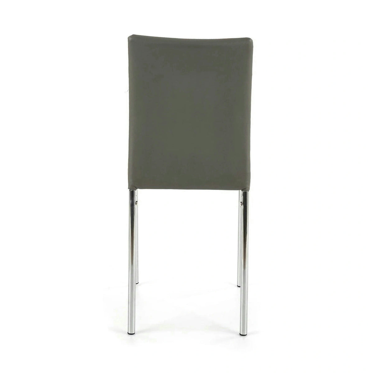 Scaun tapitat K137, gri/crom, piele ecologica/metal, 43X49X92 CM