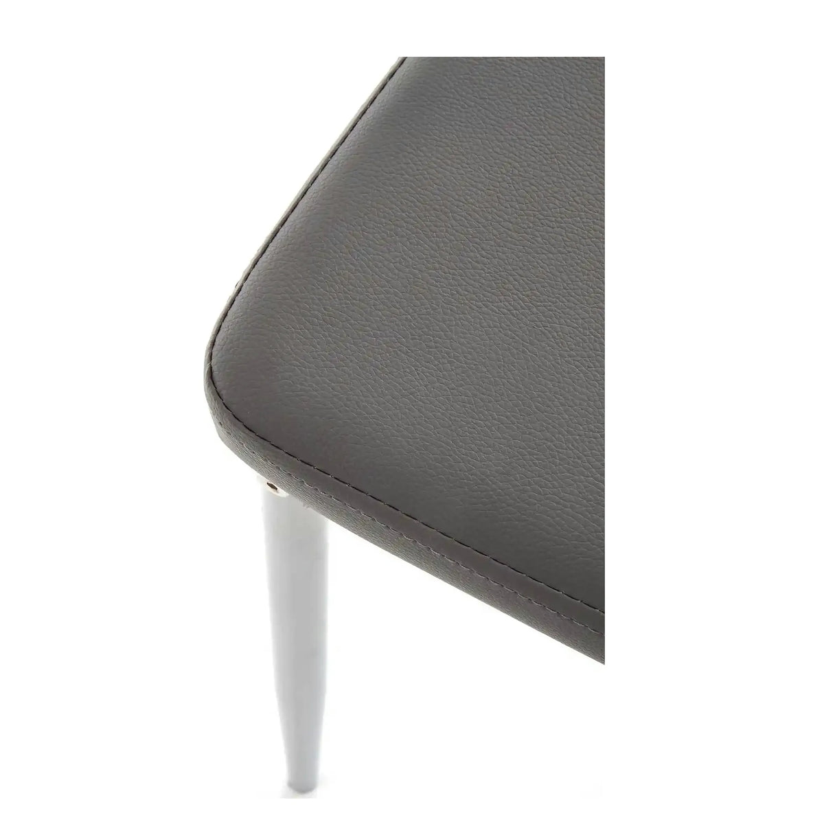 Scaun tapitat K202, gri/crom, piele ecologica/metal, 44X54X97 CM