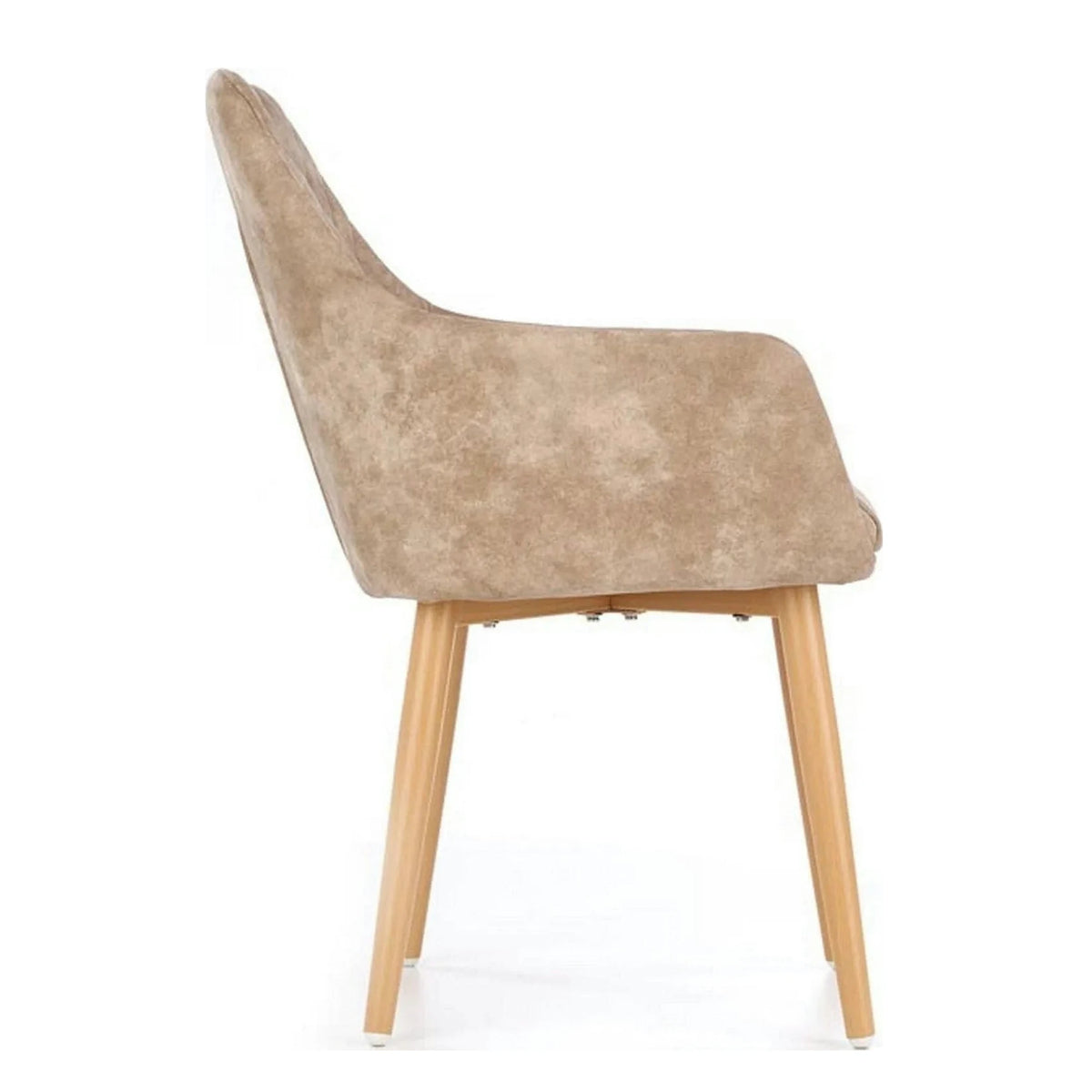 Scaun tapitat K287, bej/stejar, 58x61x85 cm