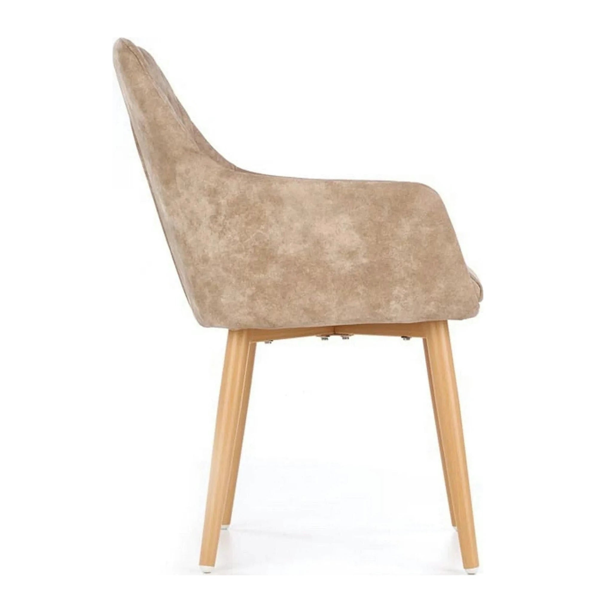 Scaun tapitat K287, bej/stejar, 58x61x85 cm