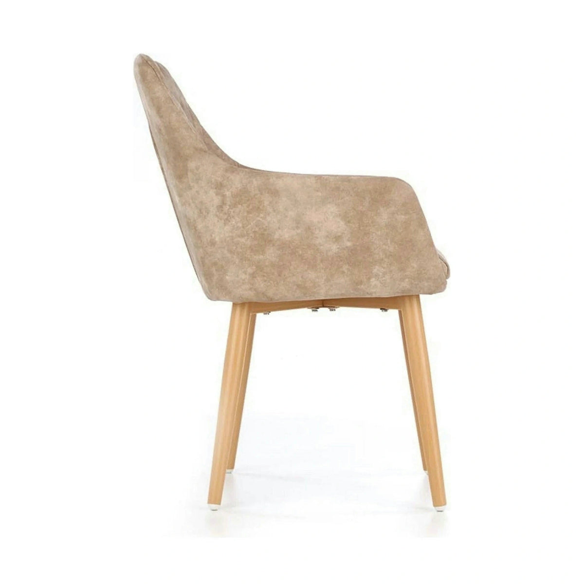Scaun tapitat K287, bej/stejar, 58x61x85 cm
