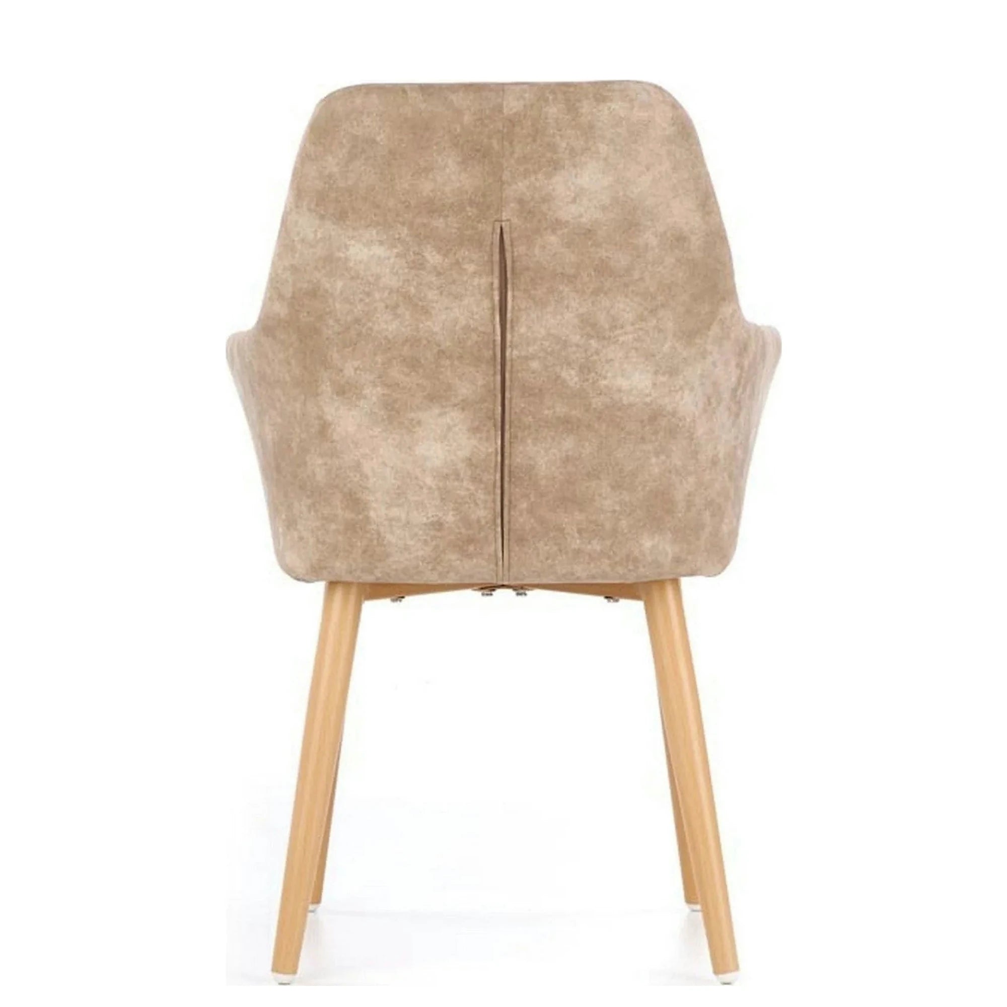 Scaun tapitat K287, bej/stejar, 58x61x85 cm