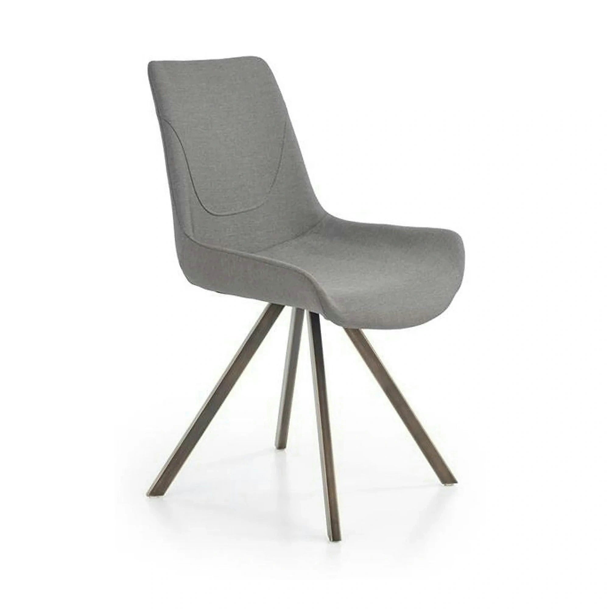 Scaun tapitat K290, gri/auriu antic, stofa clasica/metal, 56X59X86 CM