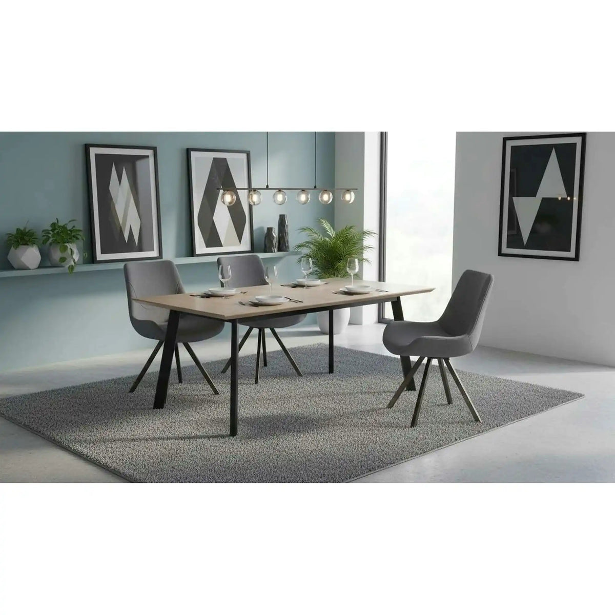 Scaun tapitat K290, gri/auriu antic, stofa clasica/metal, 56X59X86 CM