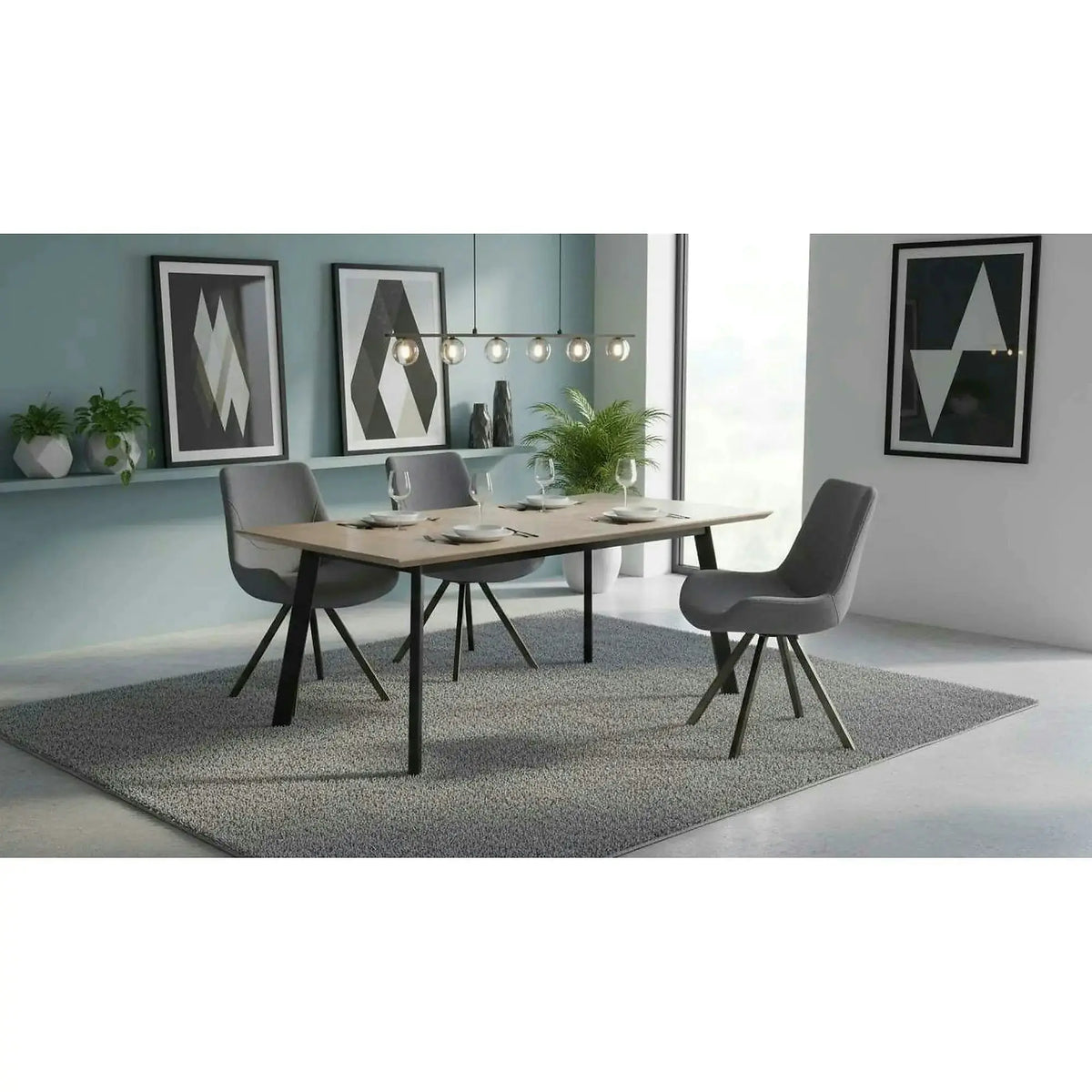 Scaun tapitat K290, gri/auriu antic, stofa clasica/metal, 56X59X86 CM