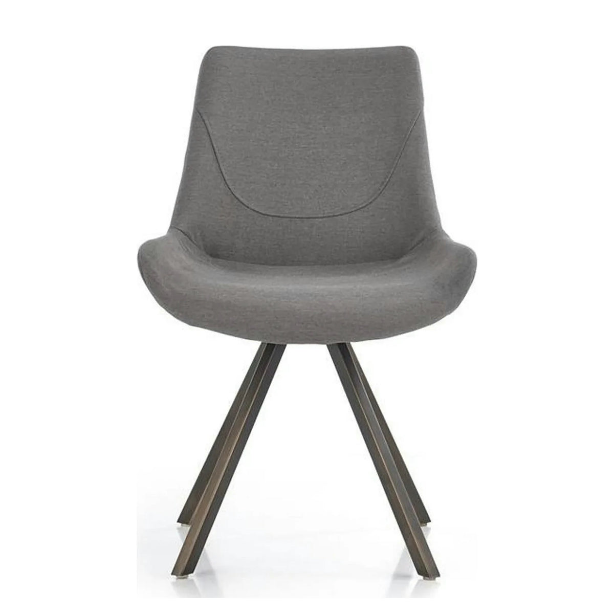 Scaun tapitat K290, gri/auriu antic, stofa clasica/metal, 56X59X86 CM