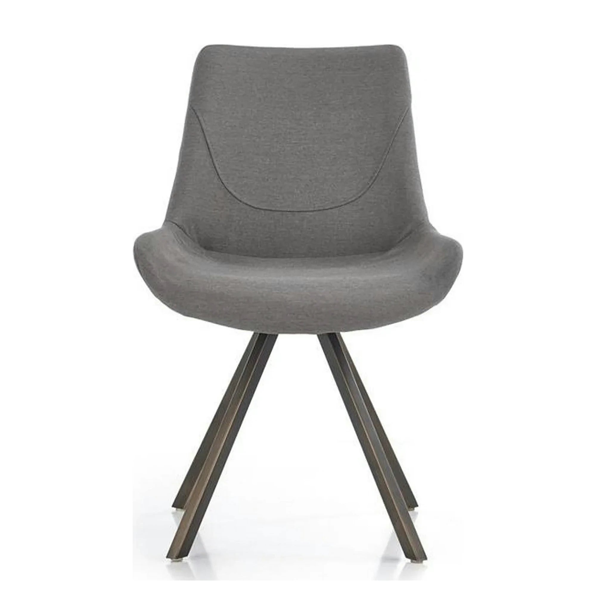 Scaun tapitat K290, gri/auriu antic, stofa clasica/metal, 56X59X86 CM