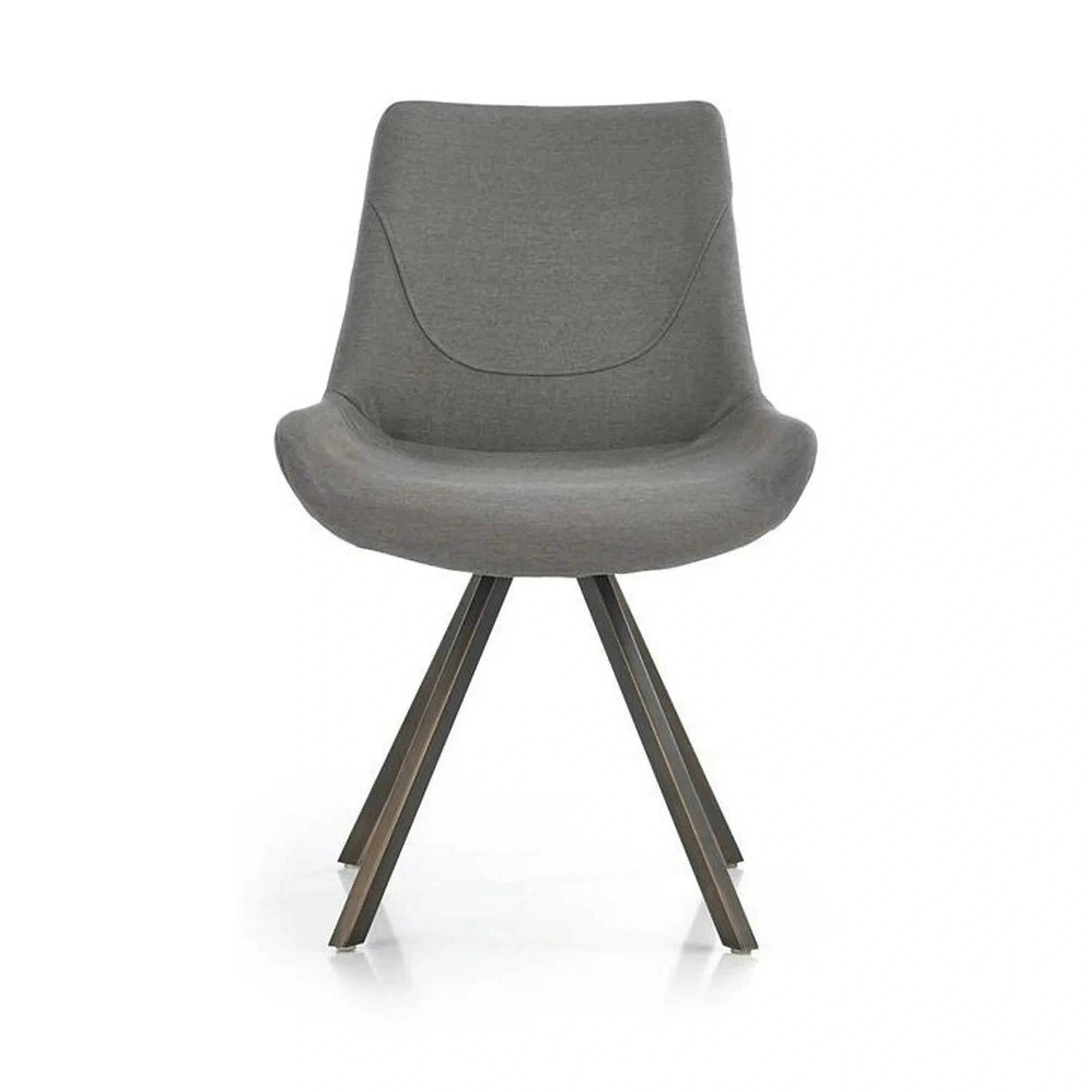 Scaun tapitat K290, gri/auriu antic, stofa clasica/metal, 56X59X86 CM