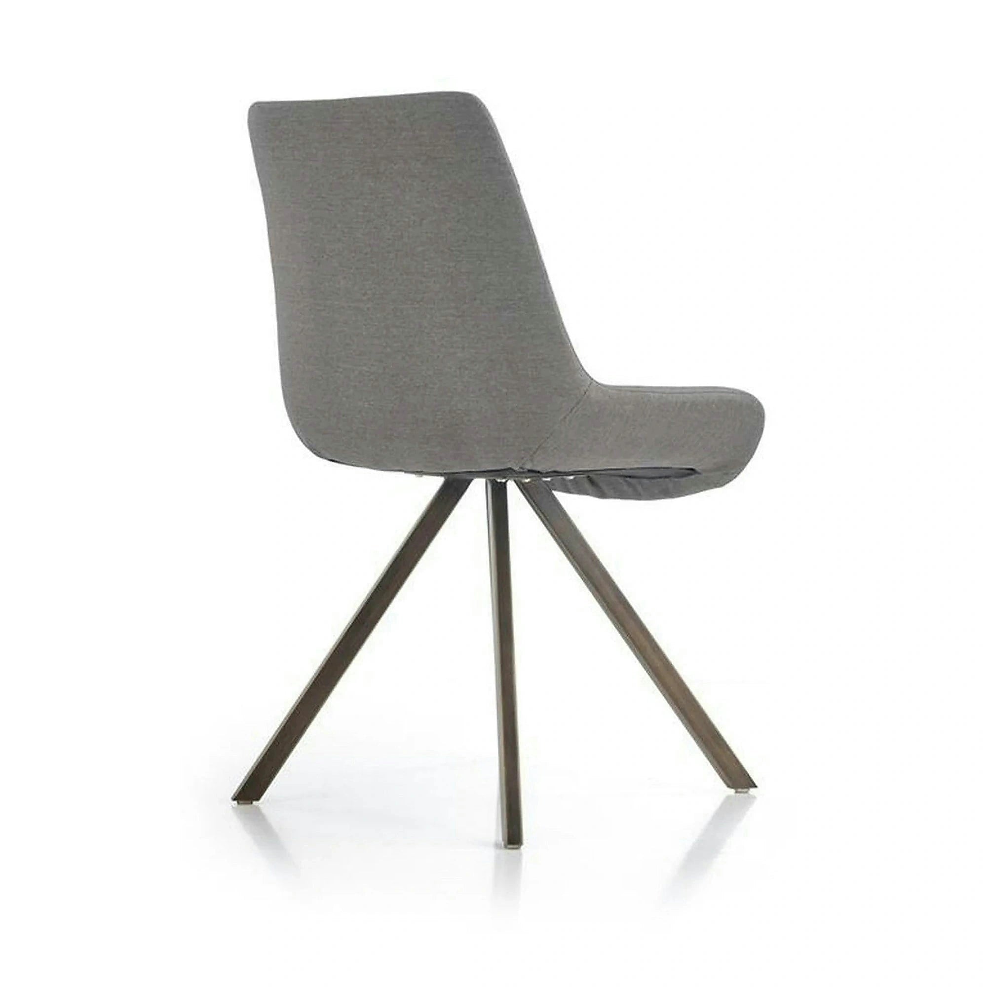 Scaun tapitat K290, gri/auriu antic, stofa clasica/metal, 56X59X86 CM