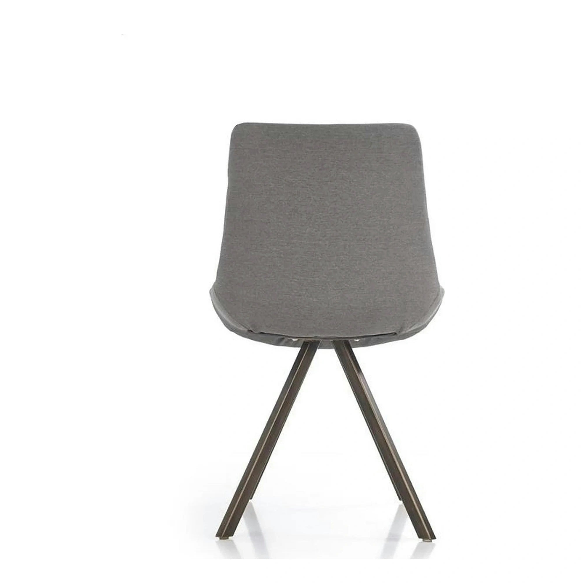 Scaun tapitat K290, gri/auriu antic, stofa clasica/metal, 56X59X86 CM