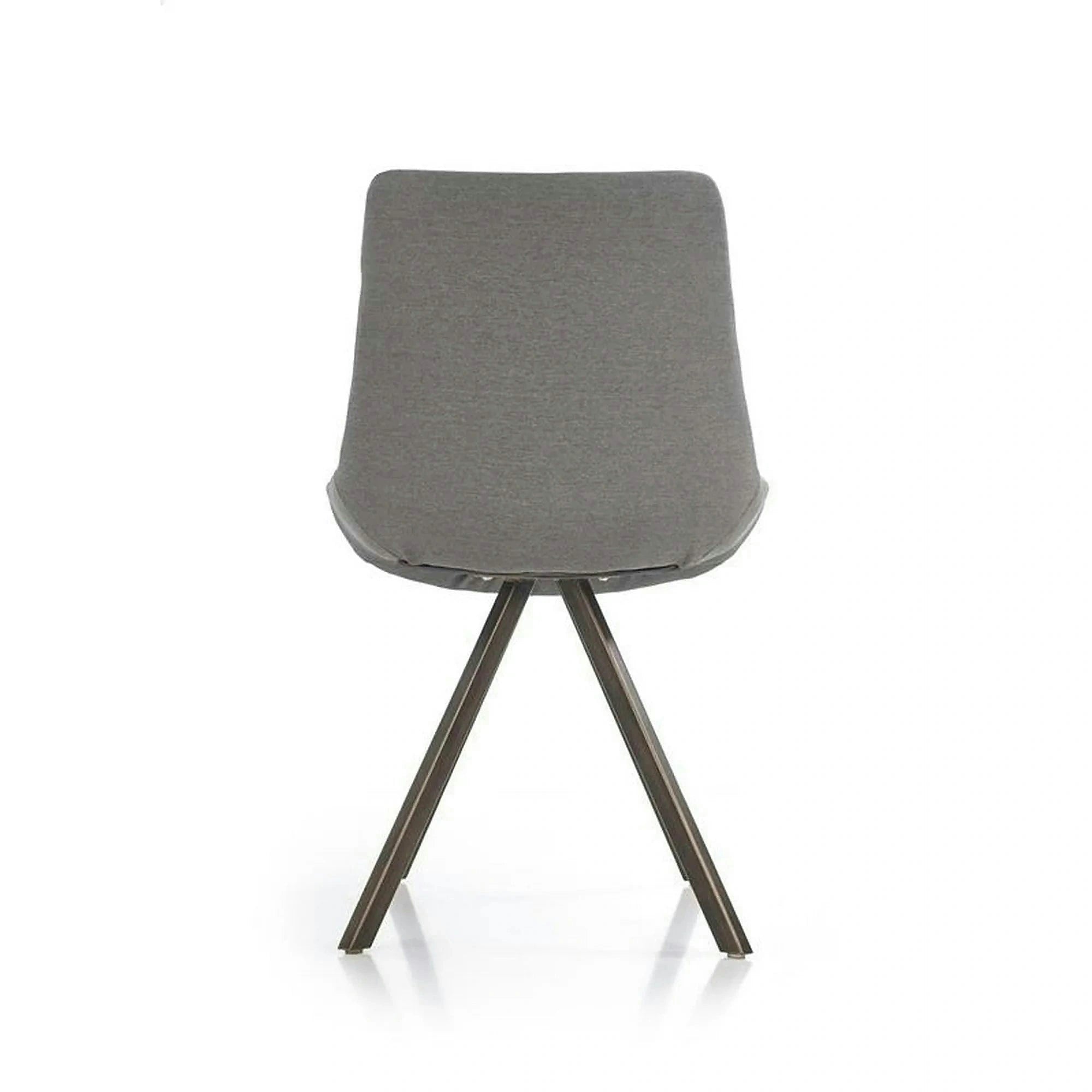 Scaun tapitat K290, gri/auriu antic, stofa clasica/metal, 56X59X86 CM