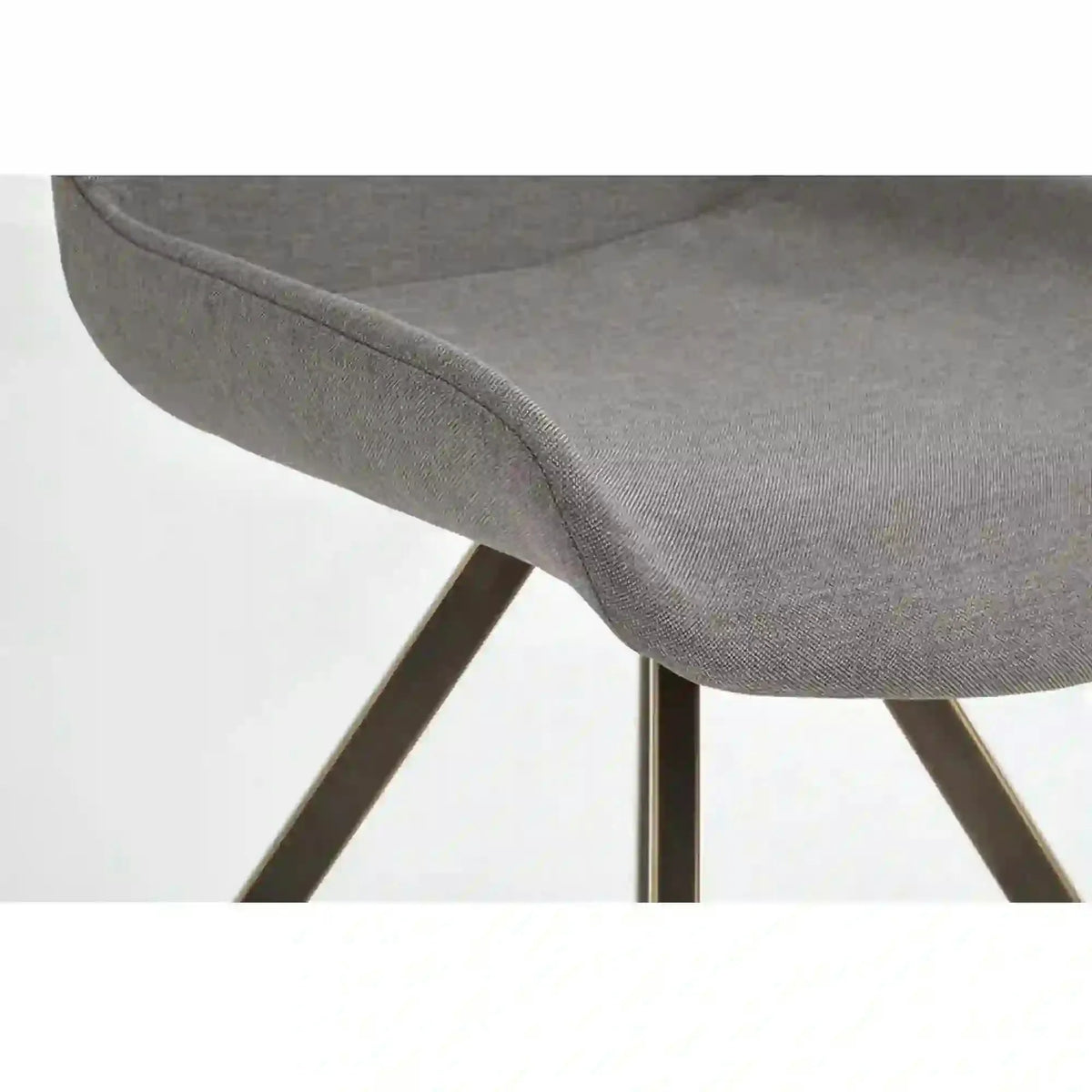 Scaun tapitat K290, gri/auriu antic, stofa clasica/metal, 56X59X86 CM