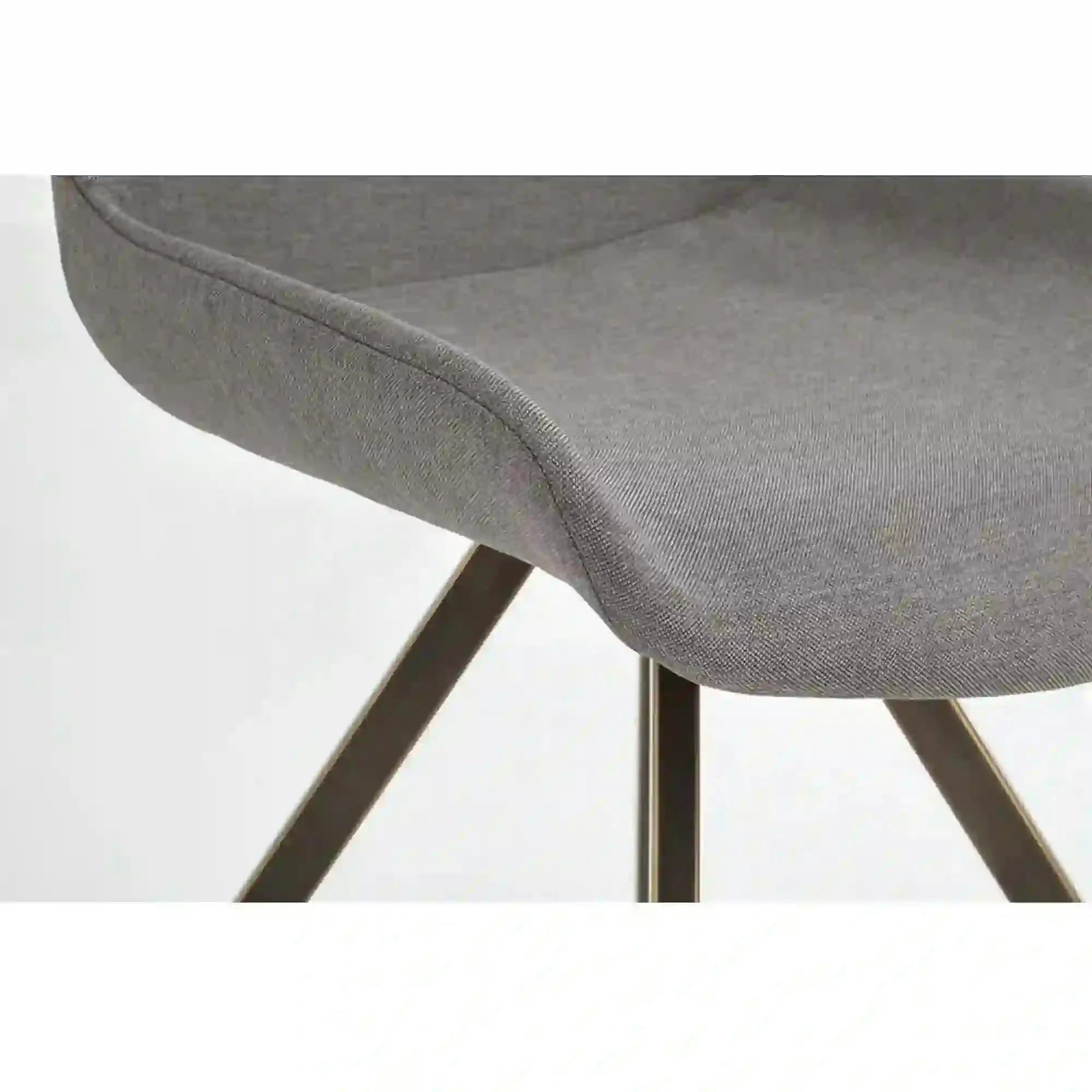 Scaun tapitat K290, gri/auriu antic, stofa clasica/metal, 56X59X86 CM