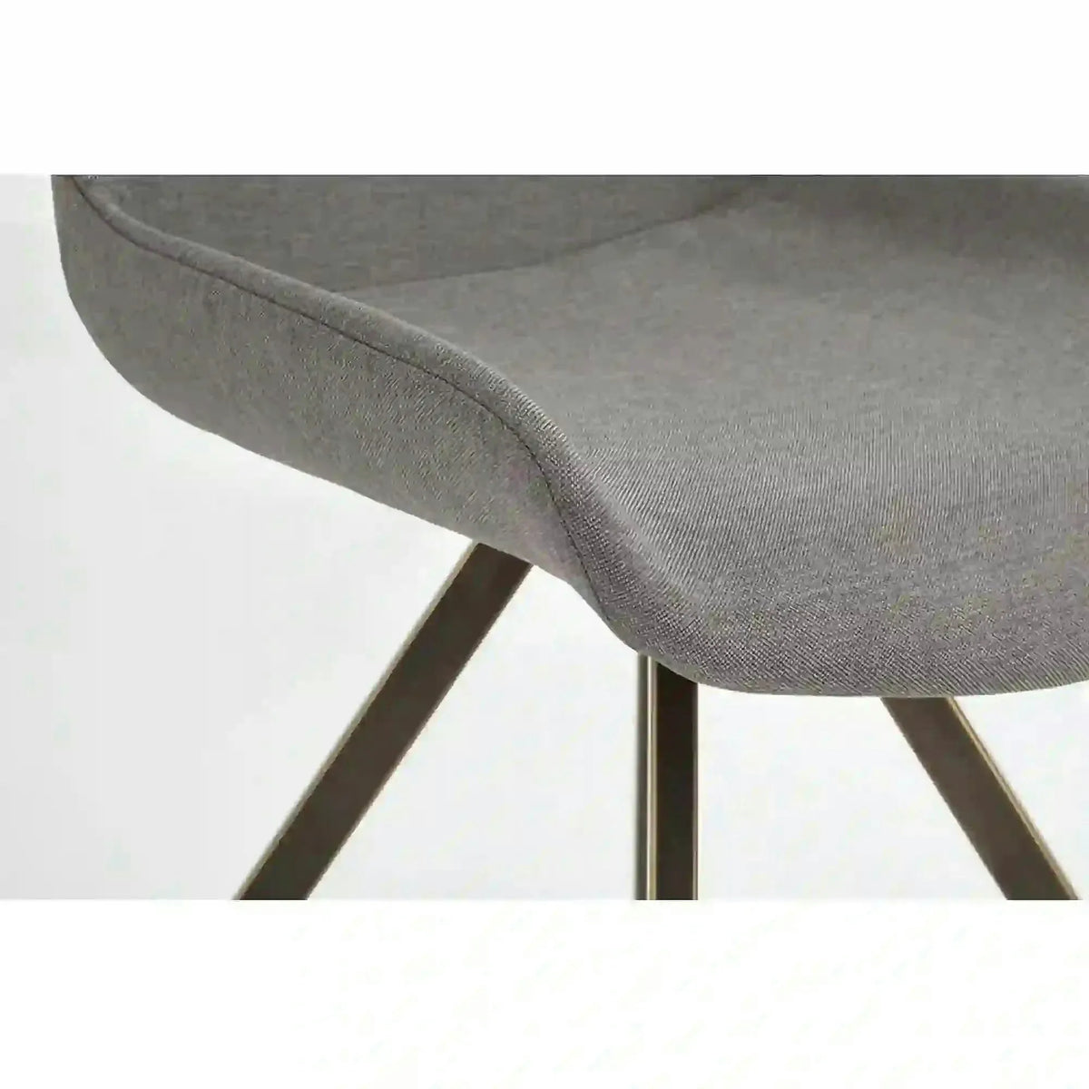 Scaun tapitat K290, gri/auriu antic, stofa clasica/metal, 56X59X86 CM