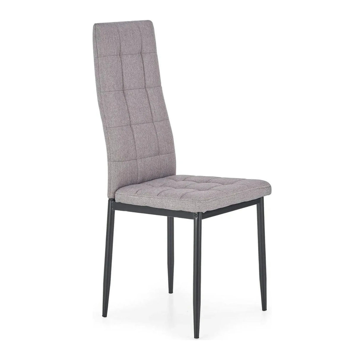 Scaun tapitat K292, gri/negru, stofa clasica/metal, 42X47X98 CM