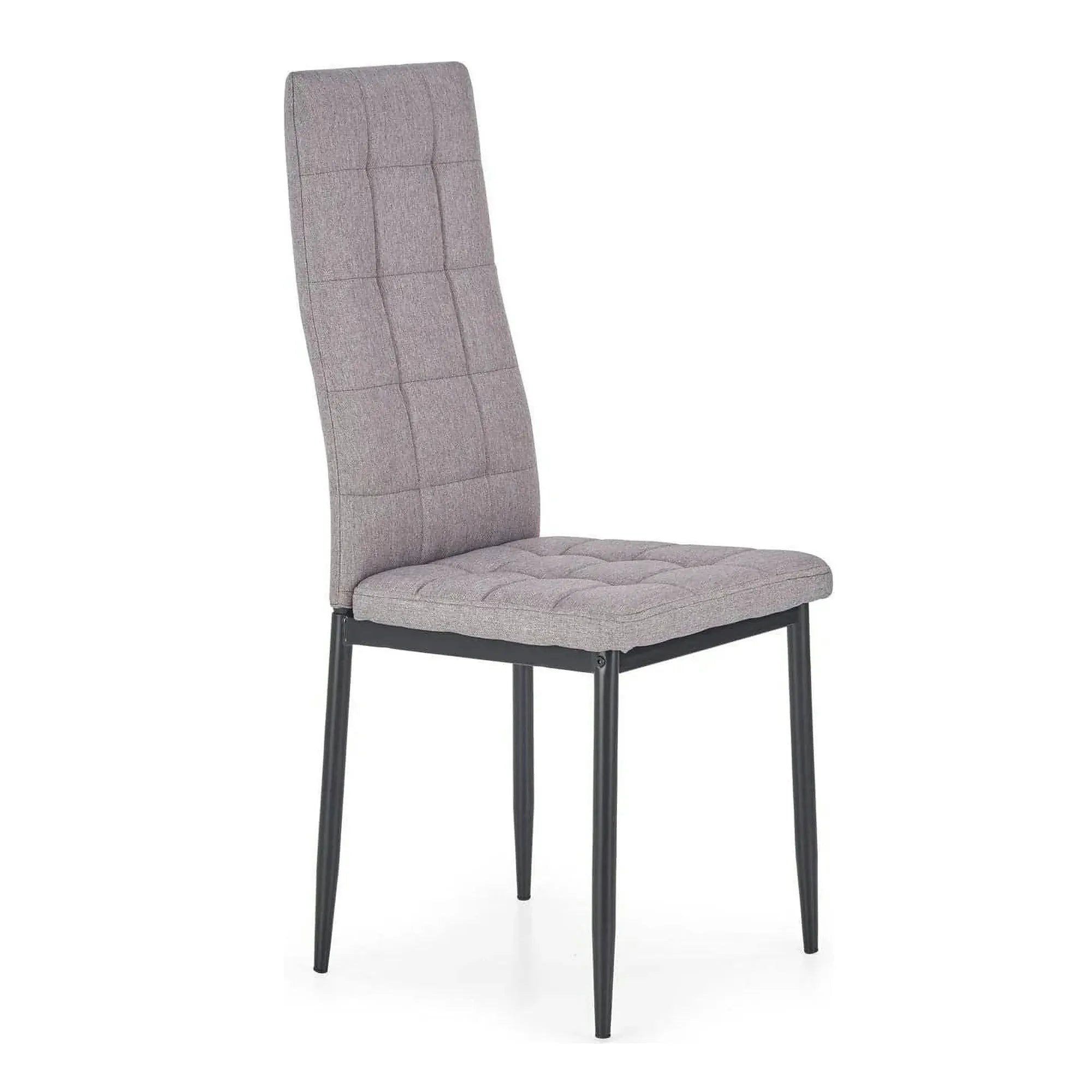 Scaun tapitat K292, gri/negru, stofa clasica/metal, 42X47X98 CM