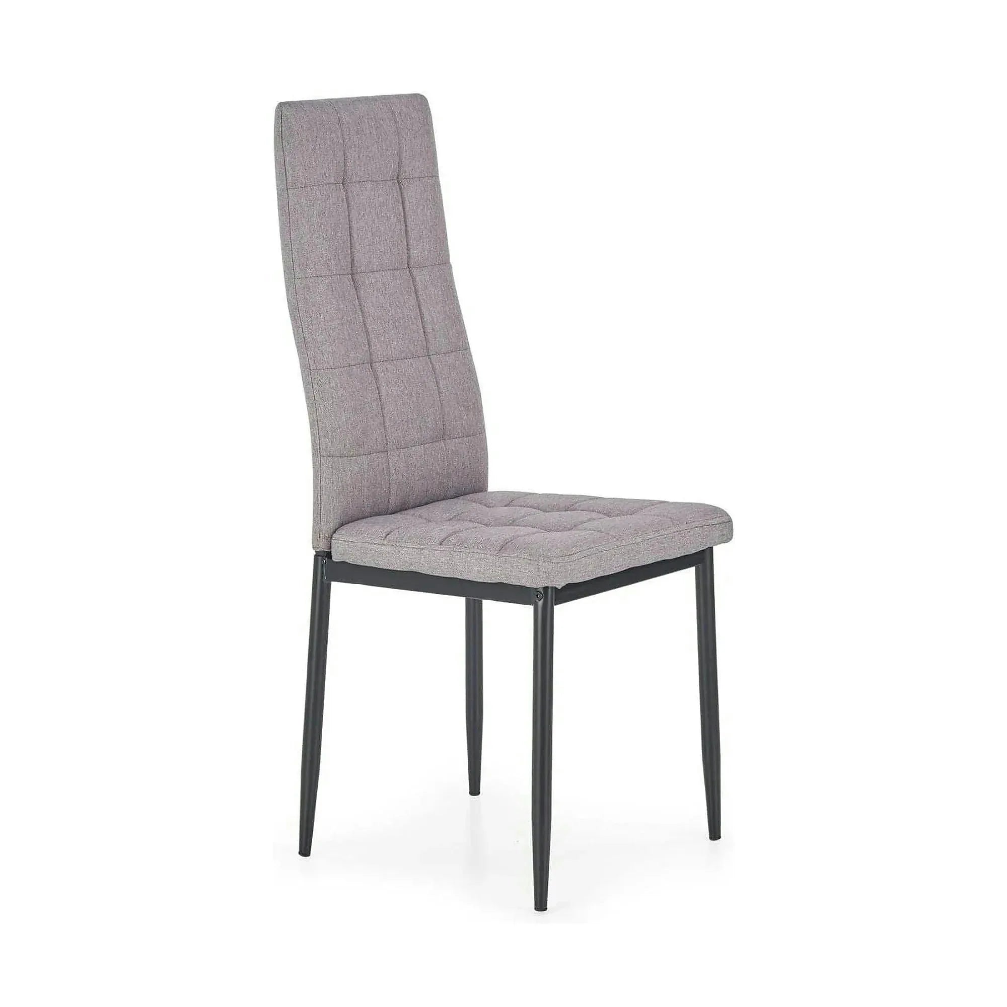 Scaun tapitat K292, gri/negru, stofa clasica/metal, 42X47X98 CM