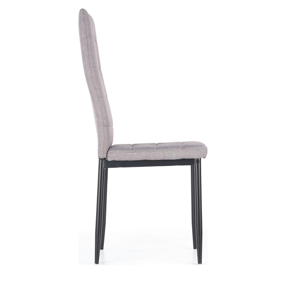 Scaun tapitat K292, gri/negru, stofa clasica/metal, 42X47X98 CM