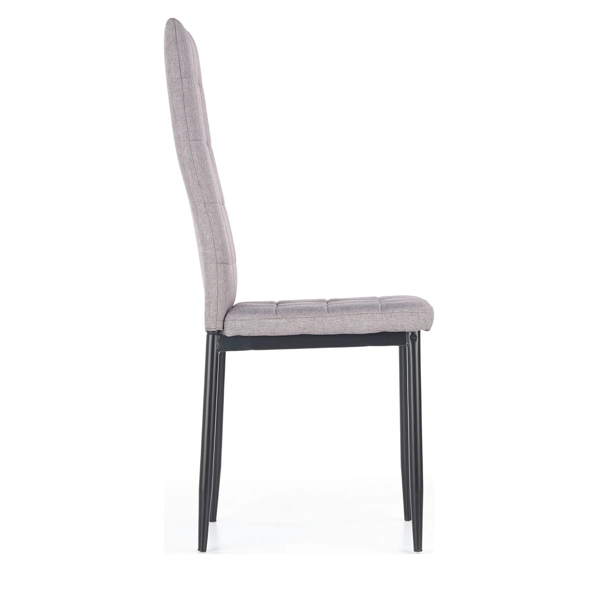 Scaun tapitat K292, gri/negru, stofa clasica/metal, 42X47X98 CM