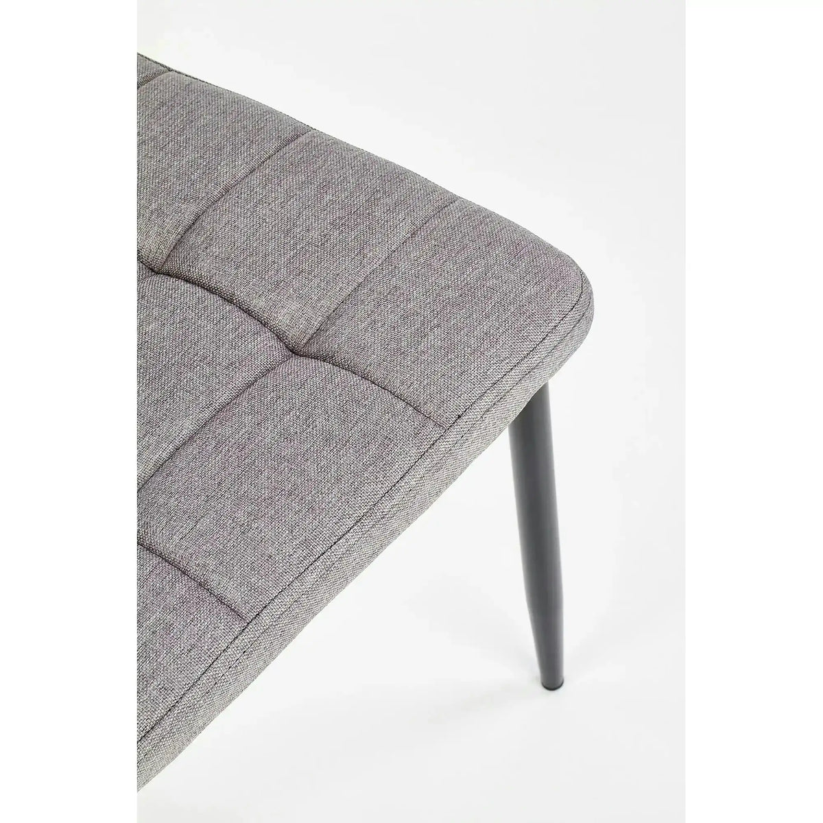 Scaun tapitat K292, gri/negru, stofa clasica/metal, 42X47X98 CM