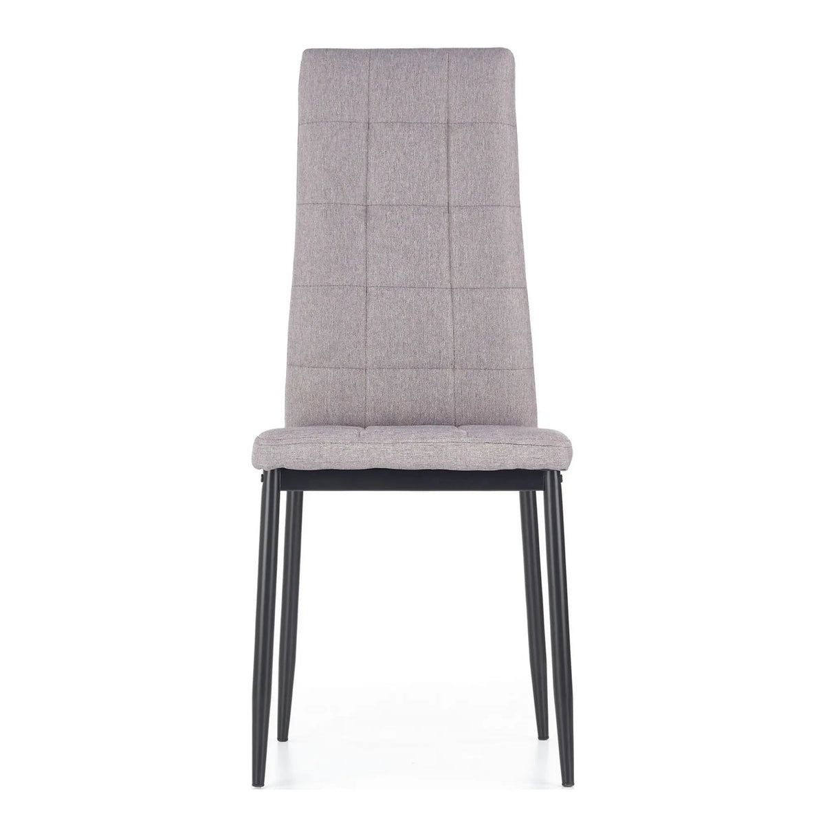 Scaun tapitat K292, gri/negru, stofa clasica/metal, 42X47X98 CM