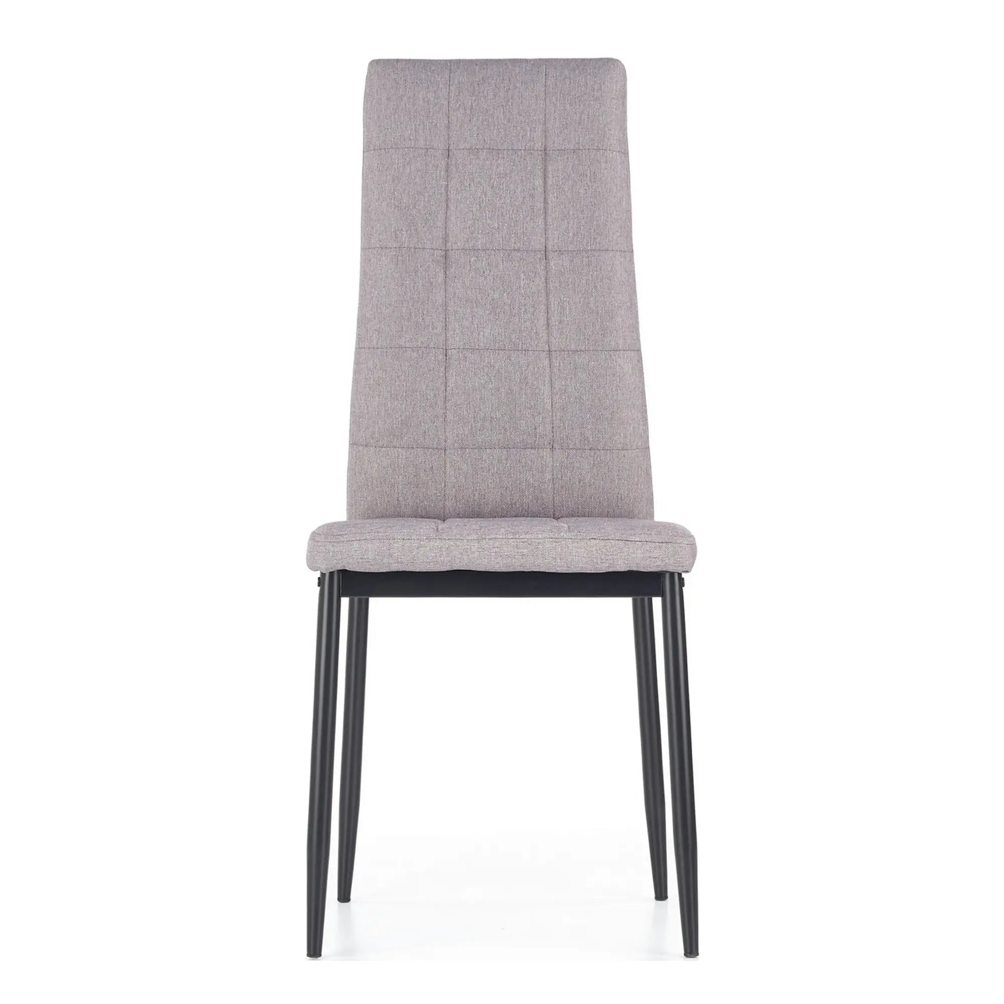 Scaun tapitat K292, gri/negru, stofa clasica/metal, 42X47X98 CM