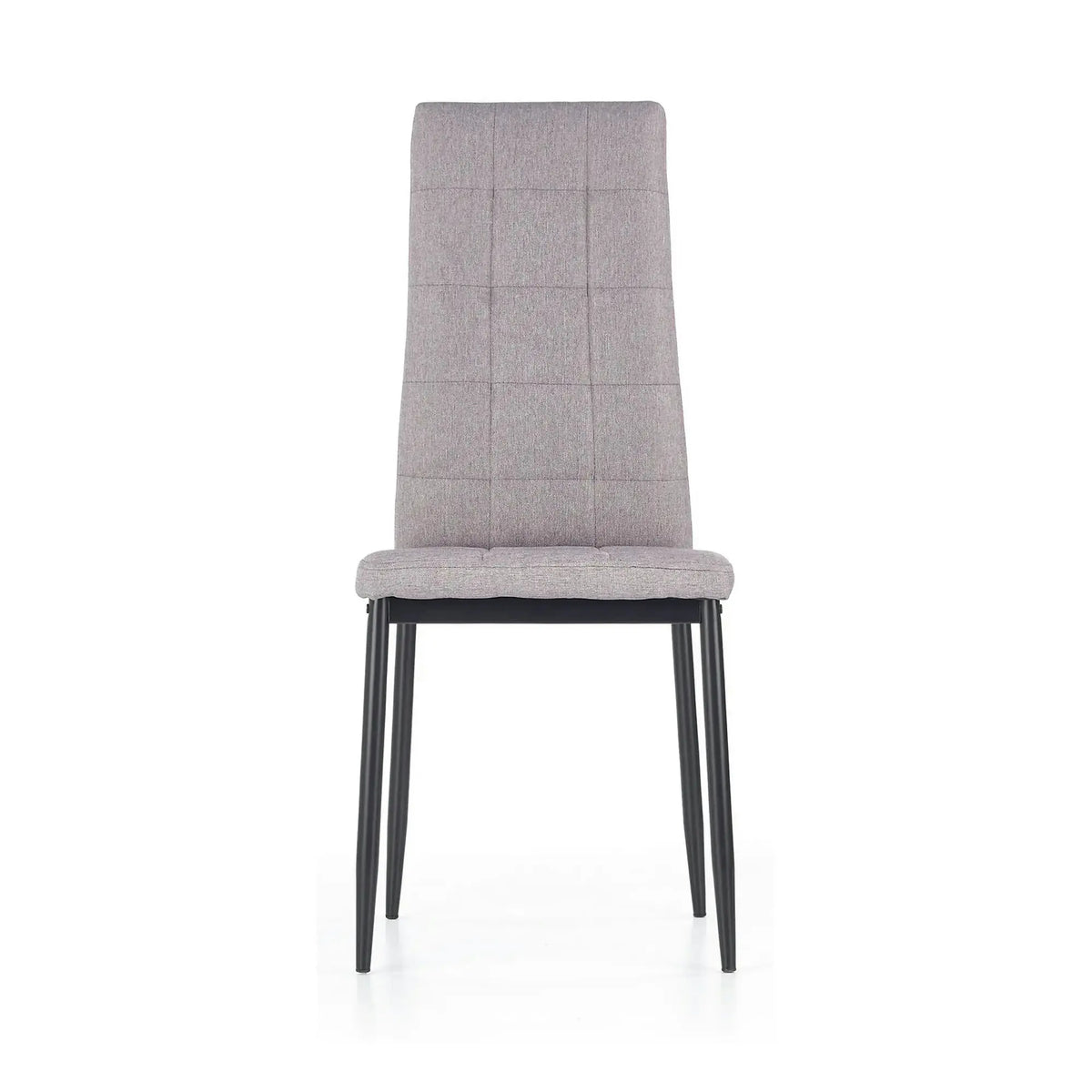 Scaun tapitat K292, gri/negru, stofa clasica/metal, 42X47X98 CM
