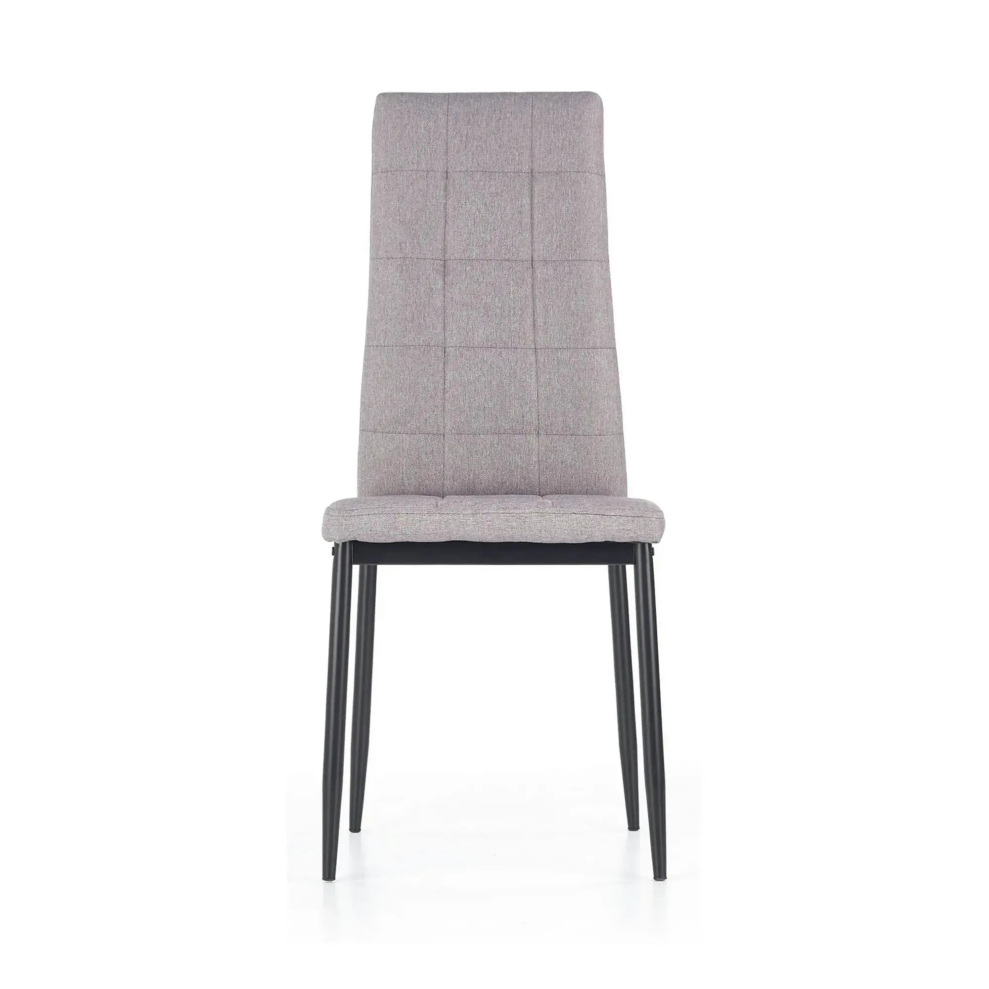 Scaun tapitat K292, gri/negru, stofa clasica/metal, 42X47X98 CM