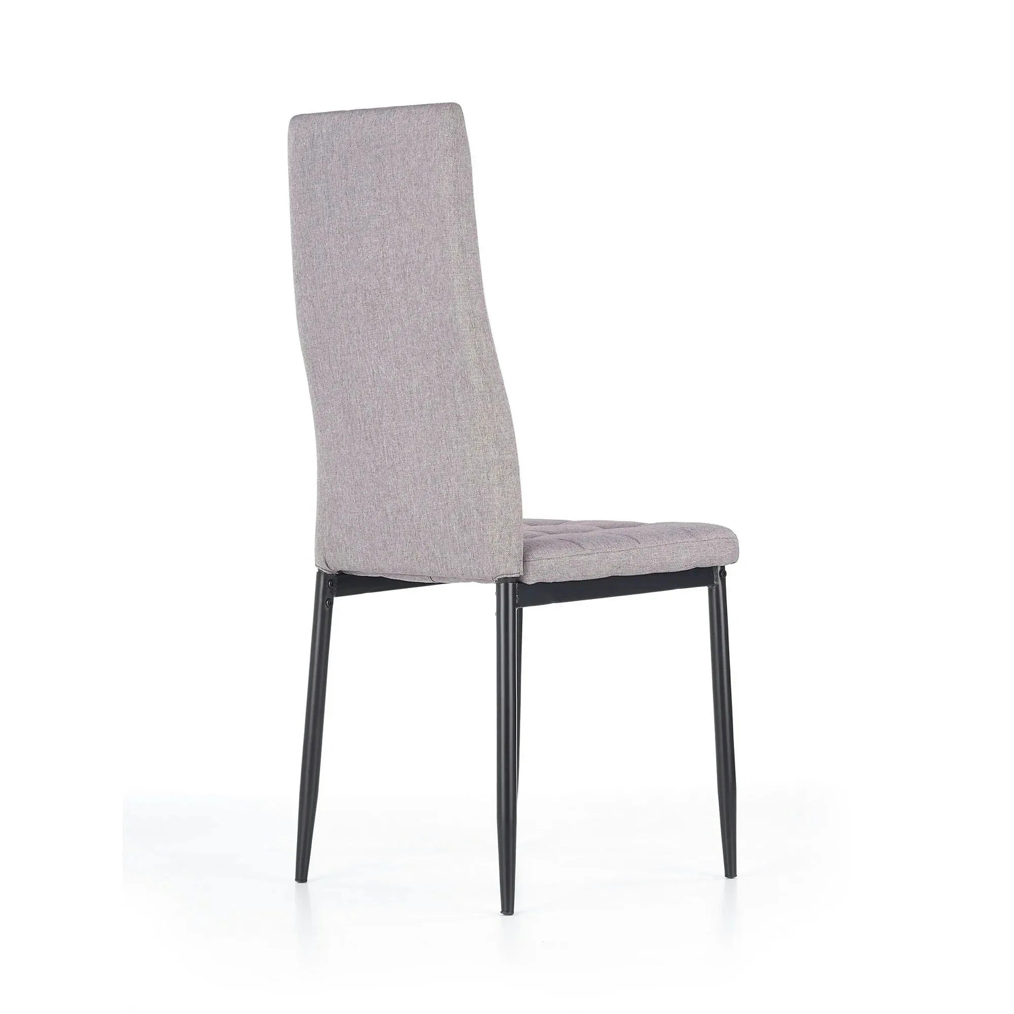 Scaun tapitat K292, gri/negru, stofa clasica/metal, 42X47X98 CM