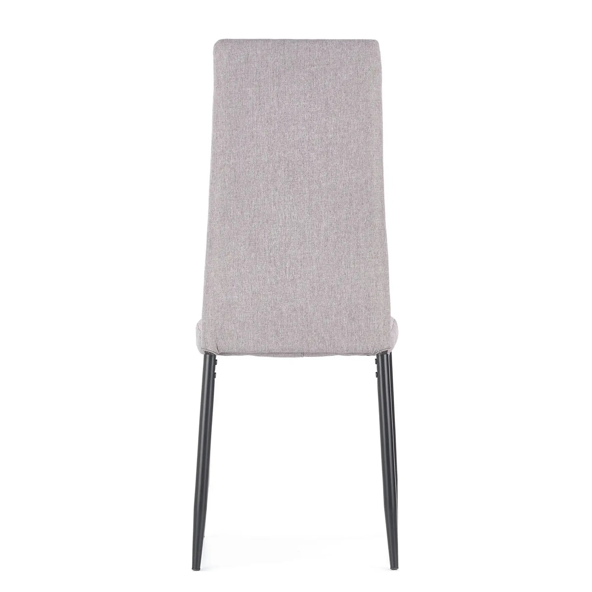 Scaun tapitat K292, gri/negru, stofa clasica/metal, 42X47X98 CM