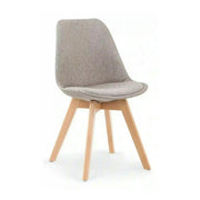 Scaun tapitat K303, gri deschis/stejar, stofa clasica/lemn, 48X54X83 CM