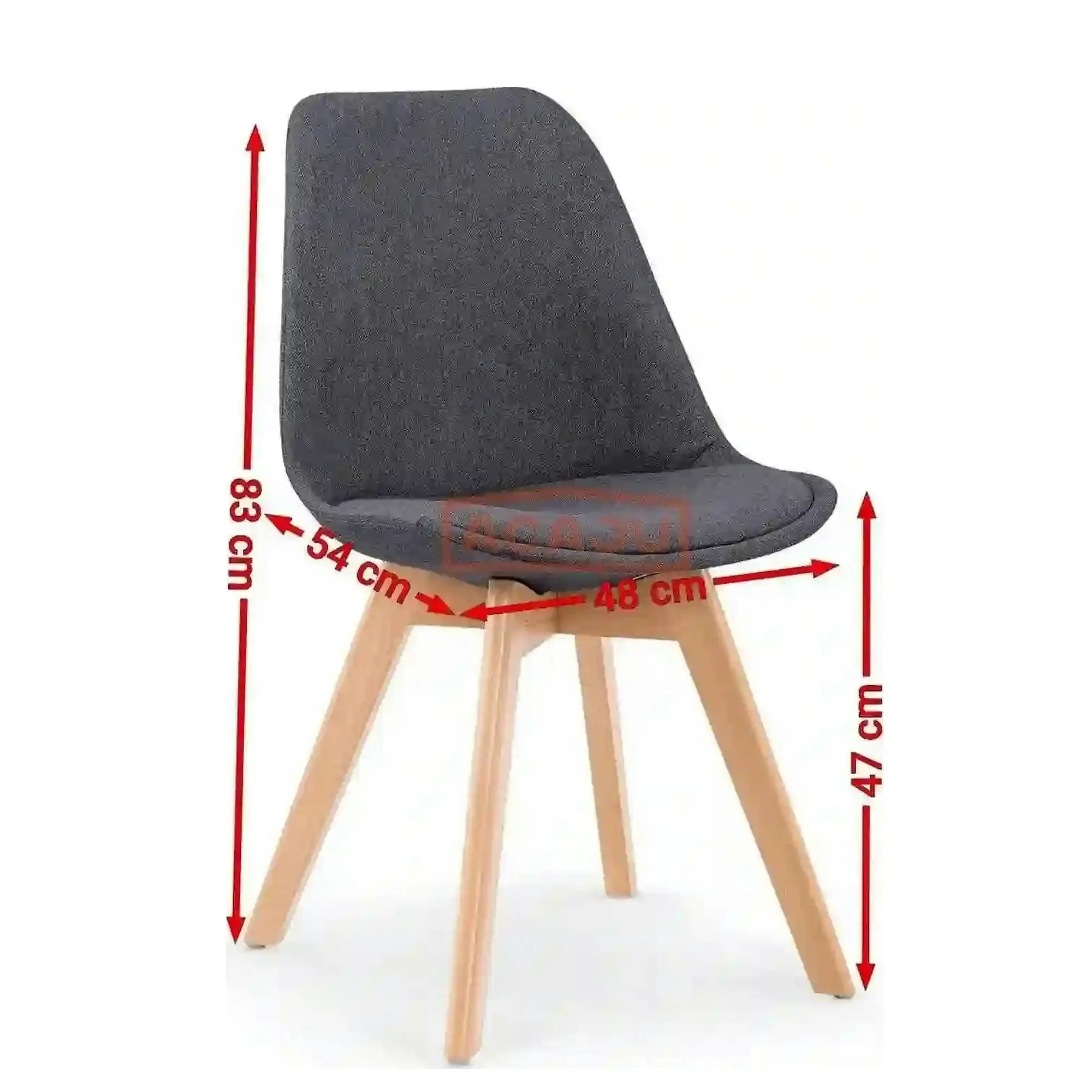Scaun tapitat K303, verde inchis/stejar, stofa/lemn, 48X54X83 CM