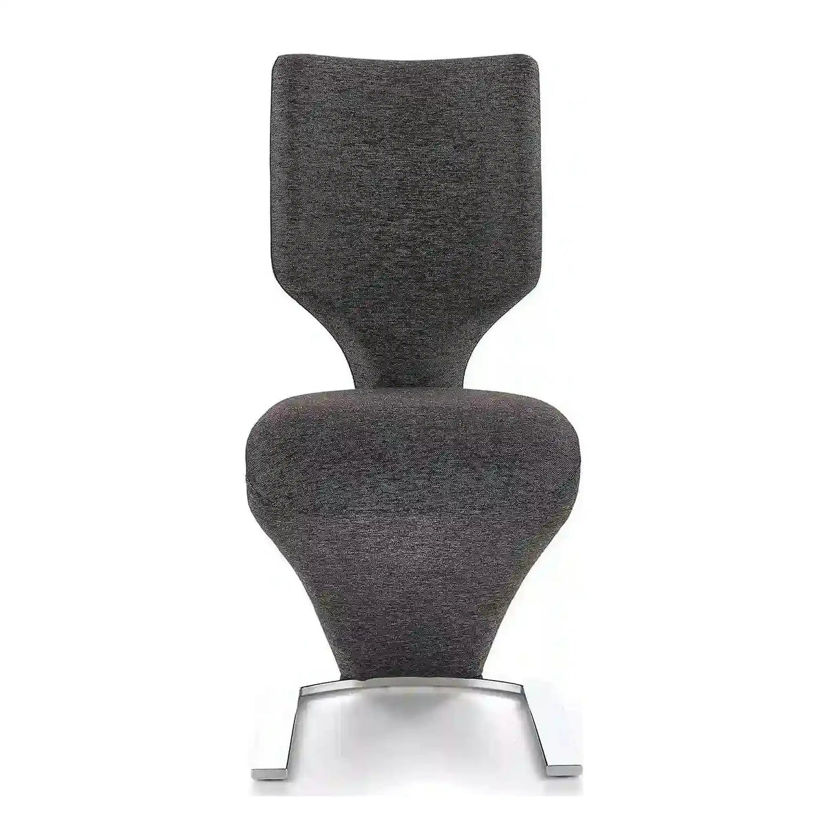 Scaun tapitat K307, gri inchis/argintiu, stofa clasica/metal, 46X62X95 CM