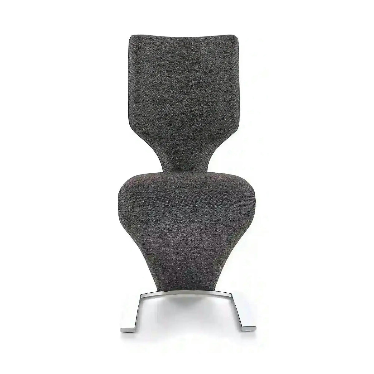 Scaun tapitat K307, gri inchis/argintiu, stofa clasica/metal, 46X62X95 CM