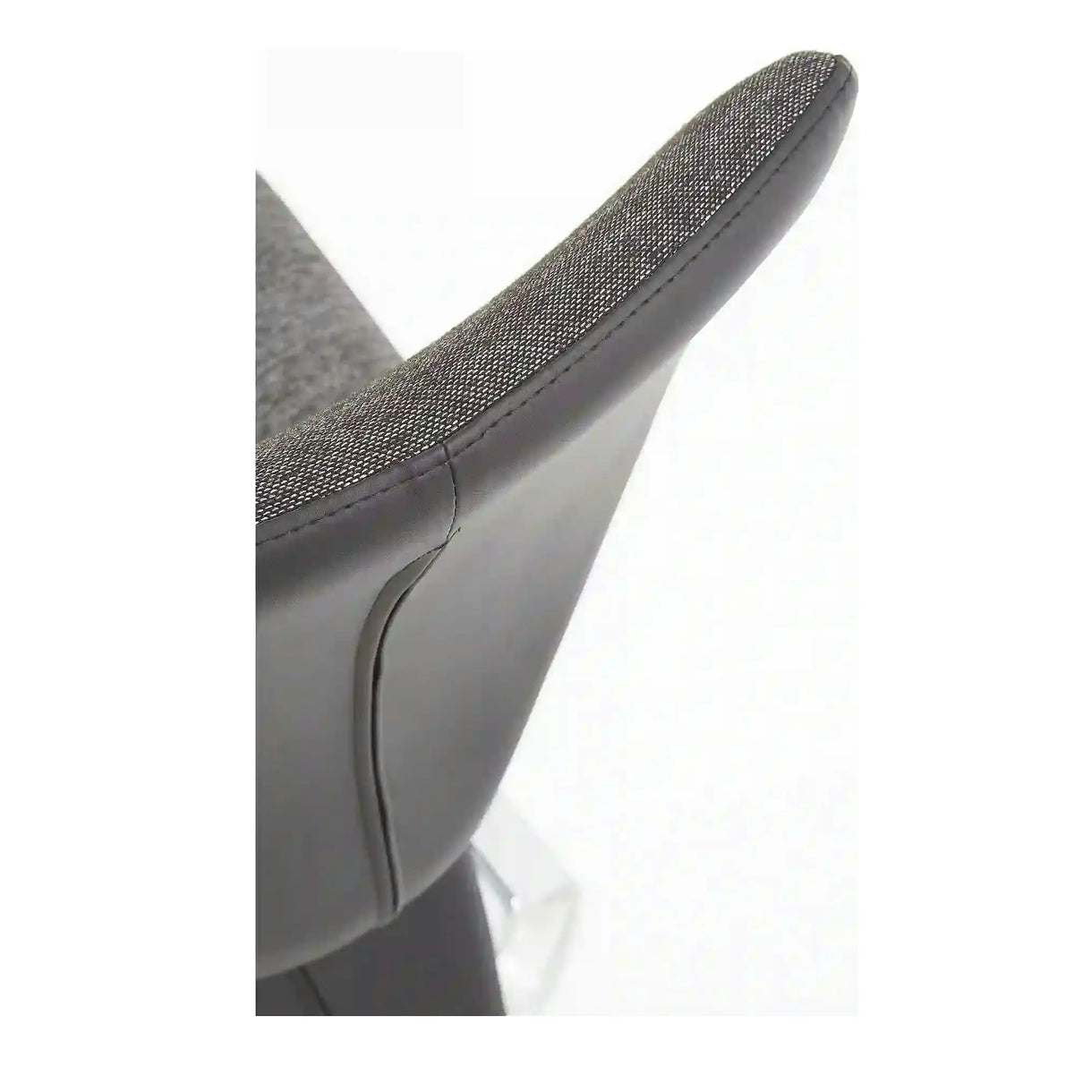 Scaun tapitat K307, gri inchis/argintiu, stofa clasica/metal, 46X62X95 CM