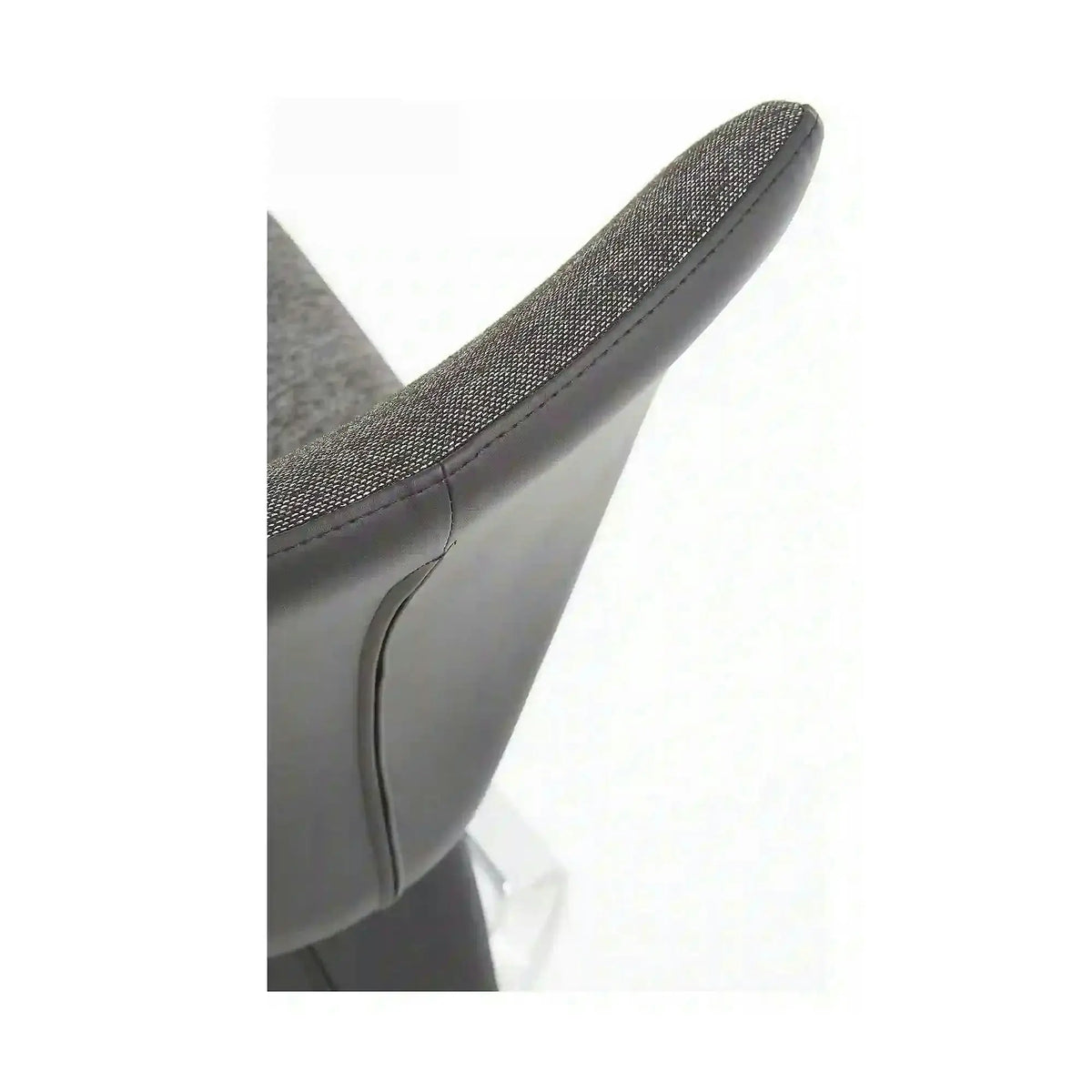 Scaun tapitat K307, gri inchis/argintiu, stofa clasica/metal, 46X62X95 CM